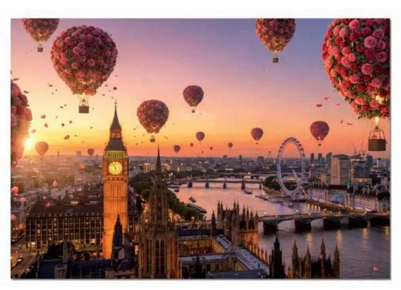 London in Bloom - 1,000 pieces. van Educa, editie Meerkleurig – doos