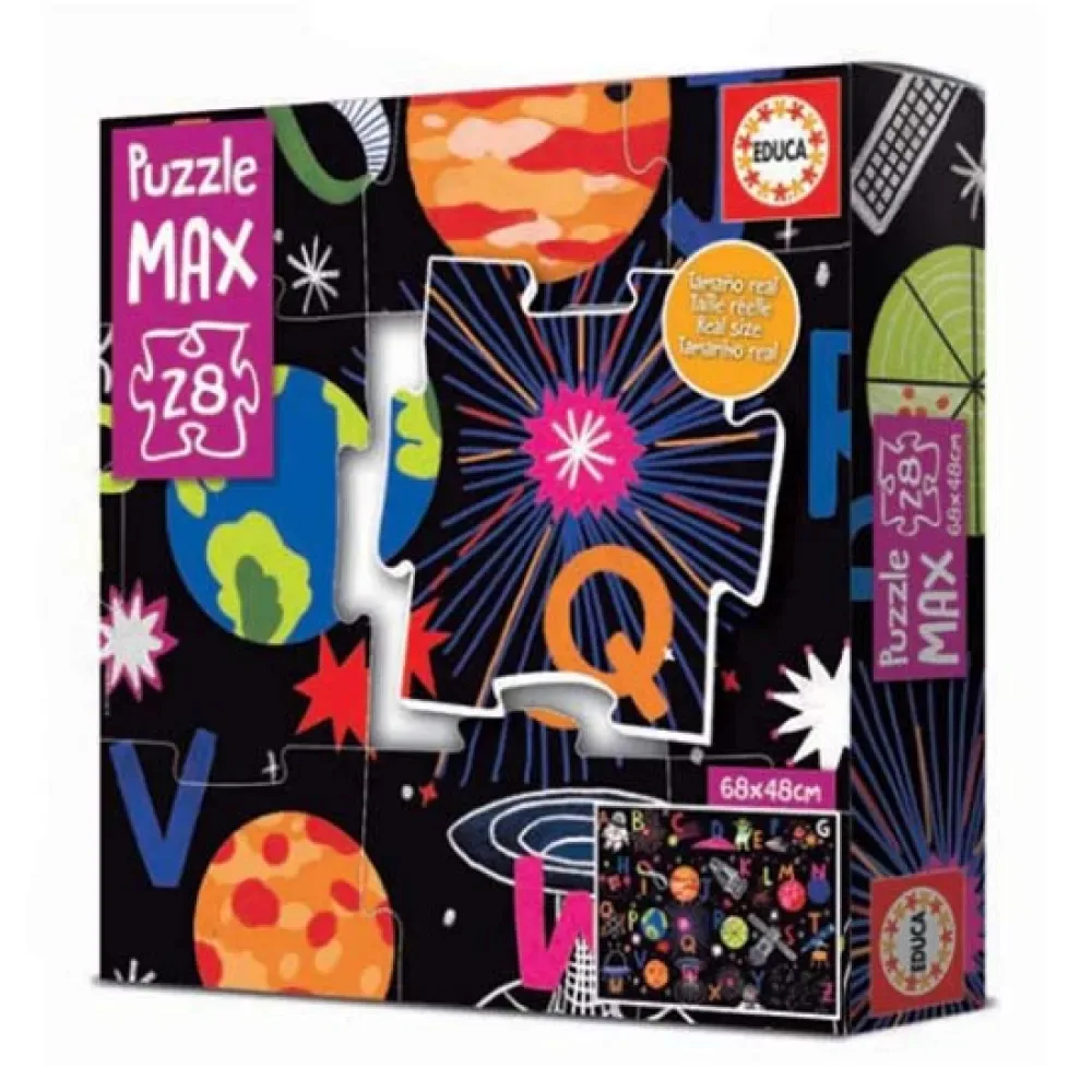 Max Alphabet Space Pussel 28 Bitar från Educa – kartong