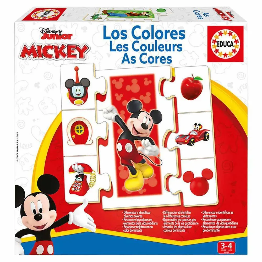 Mickey Mouse En Vrienden Kleuren Houten Puzzel från Educa – kartong