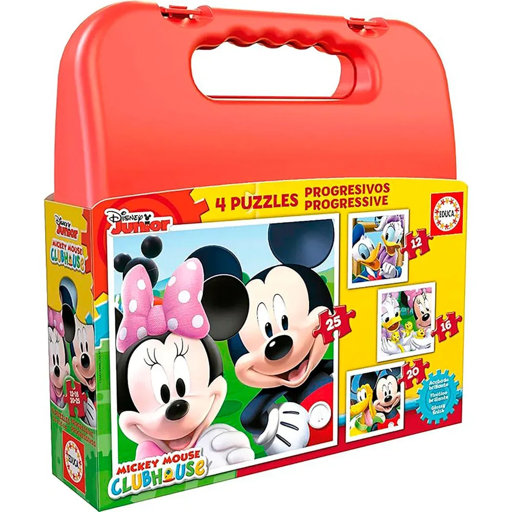 Mickey Mouse Pussel 12-16-20-25 Bitar från Educa – kartong