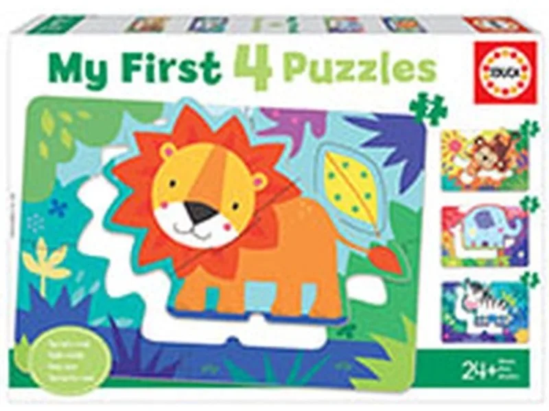 Mijn eerste puzzel - jungle vrienden - 4 puzzels van 3-4-5 puzzels from Educa, Multicolour edition – box
