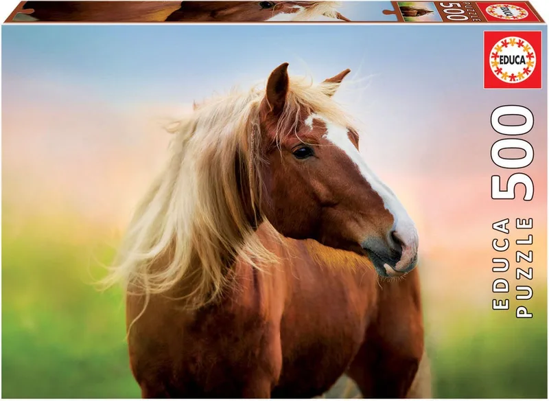 Paard bij Zonsopgang (500) van Educa, editie Blond – doos