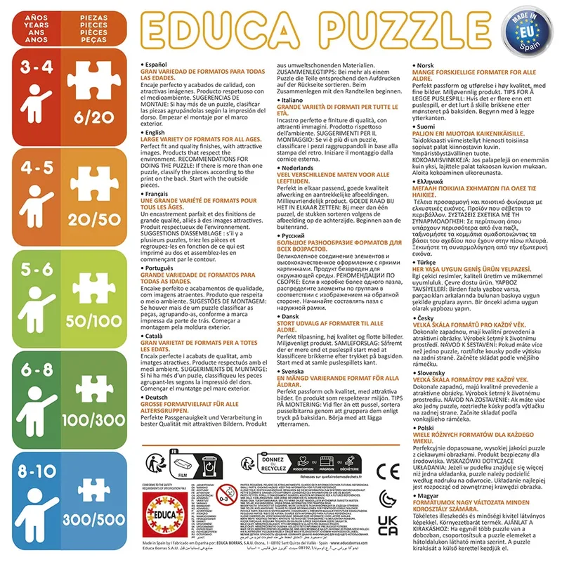 Peppa Pig puzzelset - 4 legpuzzels voor kinderen - 20 tot 80 stukjes. van Educa, editie Meerkleurig – doos 3 van 5