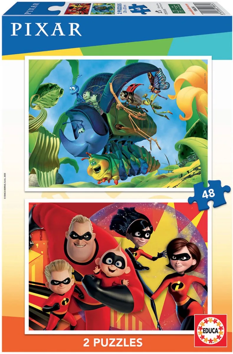Pixar - 2 x 48 stukjes van Educa – doos