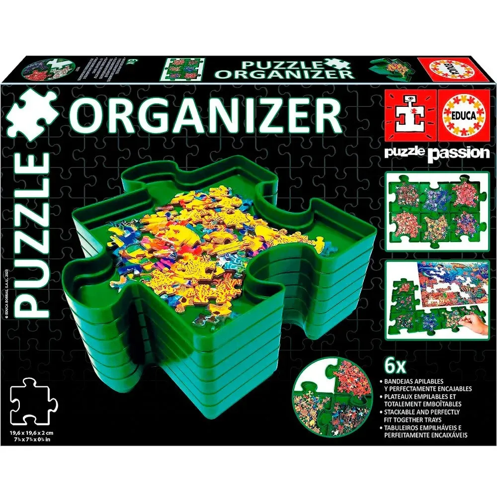 Plast Pusselpaket 6 Organizeringsbrickor från Educa – kartong