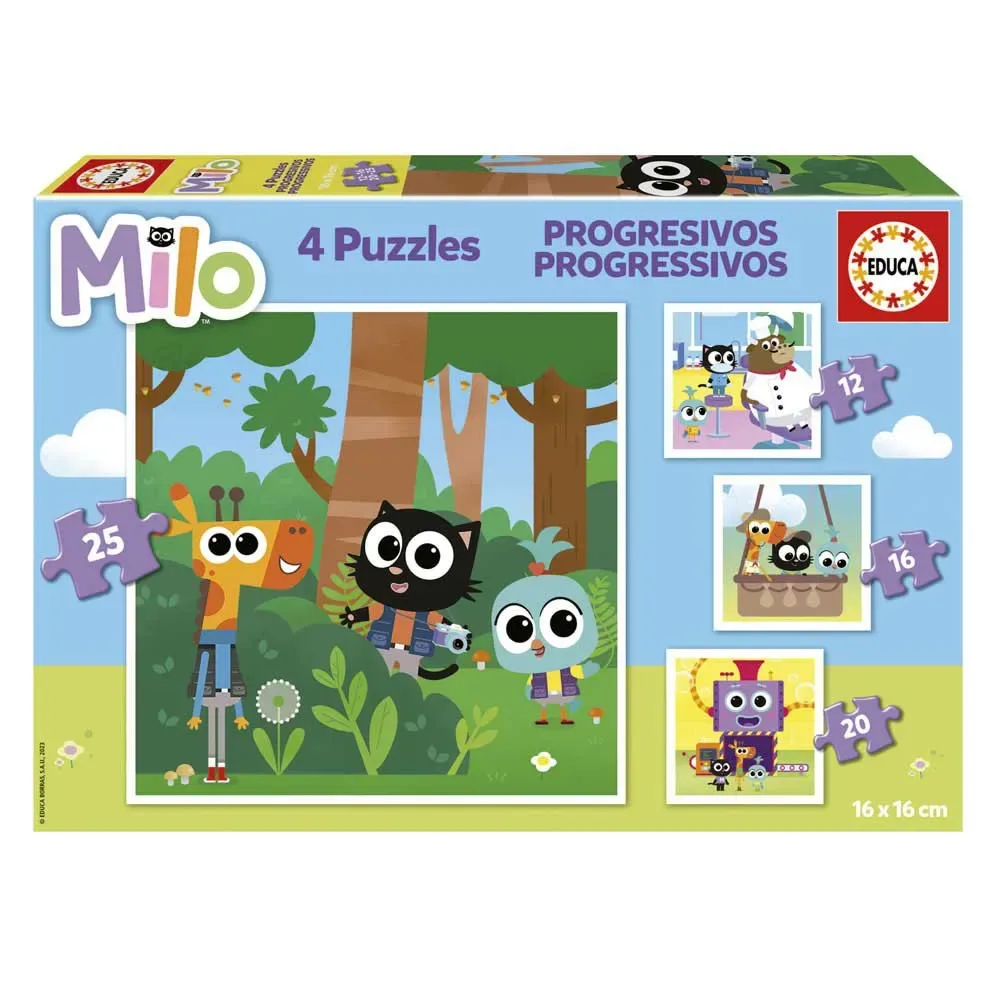 Progressivt Pussel 12-16-milo Pussel 20-25 Bitar från Educa – kartong