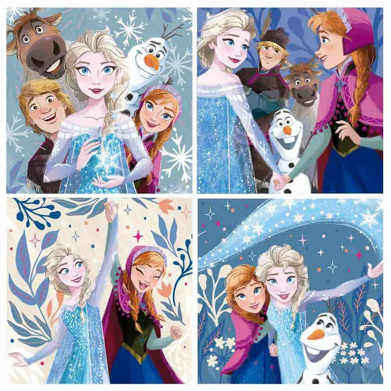 progressieve puzzel - FROZEN - 4 puzzels van 12-16-20-25 stukjes från Educa, utgåva Flerfärgad – kartong 2 av 2