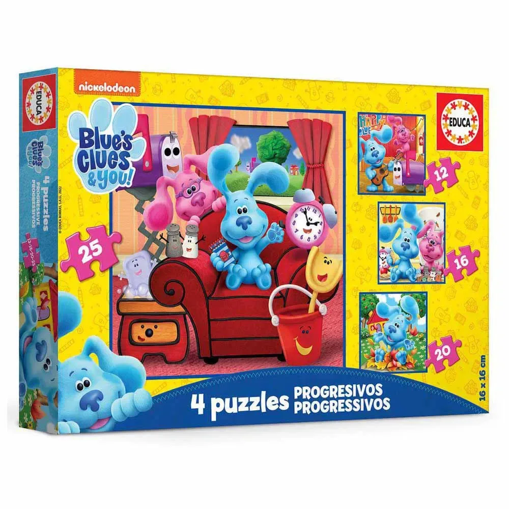 Progressieve Puzzels De Blauwe Sporen 12-16-houten Puzzel 20-25 Stukken från Educa – kartong
