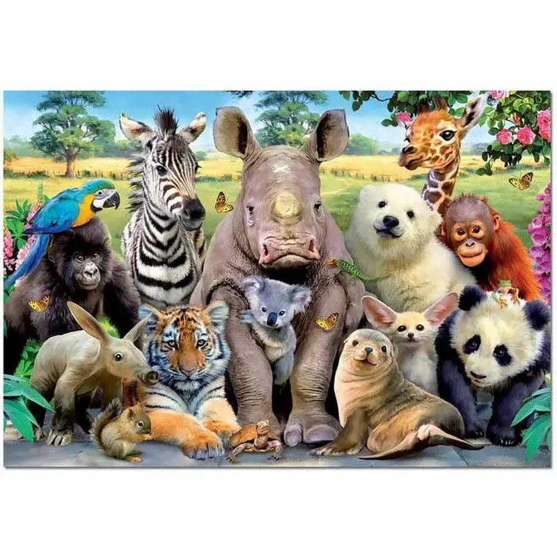 Puzzel - 1000 stukjes - Klasfoto - Dierenfoto - Legpuzzel van Educa, editie Meerkleurig – doos 2 van 2