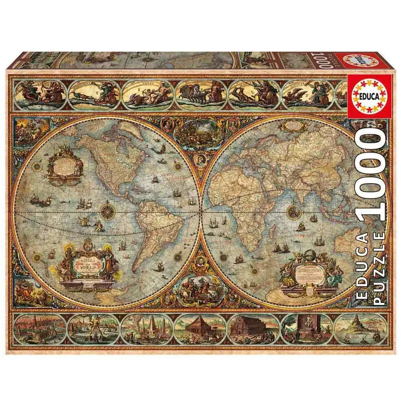 Puzzel 1000 stukjes - Orbis Terrarum 1000 - Legpuzzel fra Educa, Flerfarvet-udgave – æske 2 af 5