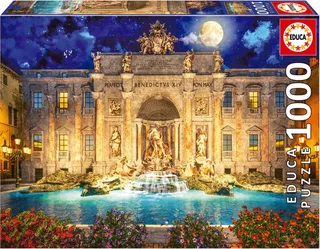 Puzzel - 1000 stukjes - Trevi fontein - Legpuzzel fra Educa, Flerfarvet-udgave – æske 1 af 2