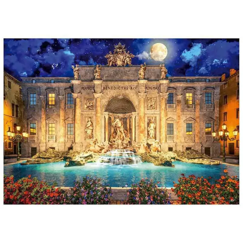 Puzzel - 1000 stukjes - Trevi fontein - Legpuzzel fra Educa, Flerfarvet-udgave – æske 2 af 2