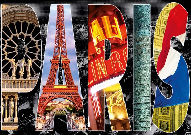 Puzzel 1000 Stukken: Parijs Collage van Educa, editie Meerkleurig – doos