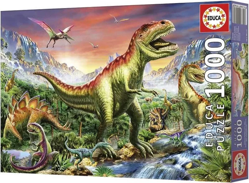 puzzel - 1000 stuks - Dinos de Educa, édition Multicolore – boîte