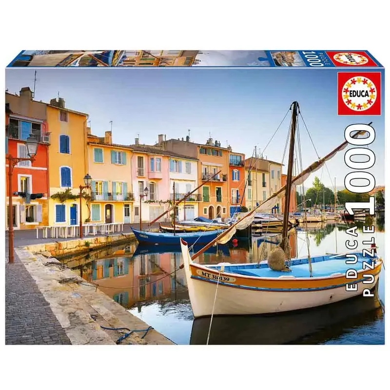 puzzel - 1000 stuks - HAVEN VAN MARTIGUES PROVENCE from Educa, Multicolour edition – box 2 of 6