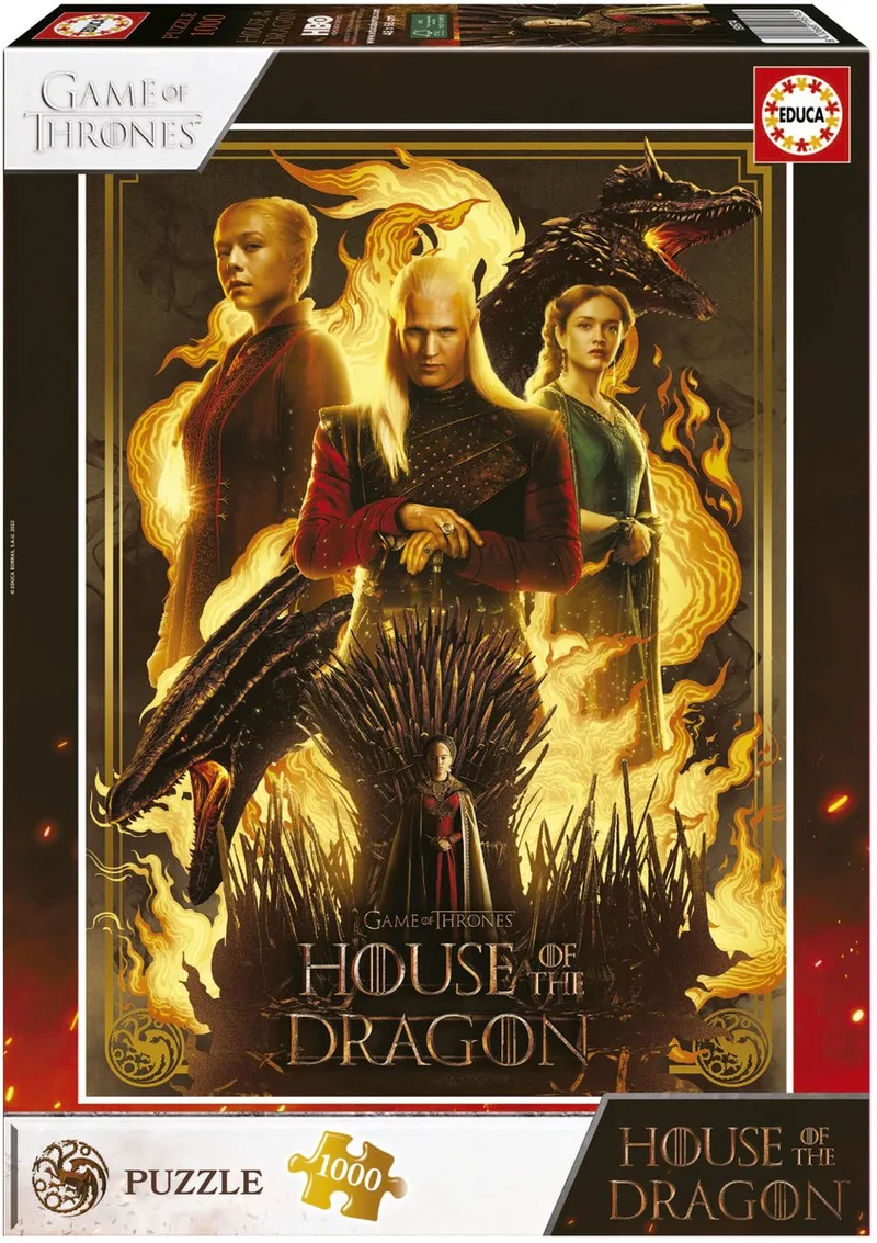 puzzel - 1000 stuks - House of the Dragon van Educa, editie Meerkleurig – doos