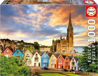 puzzel - 1000 stuks - IERLAND KATHEDRAAL DE COBH van Educa, editie Meerkleurig – doos 1 van 6