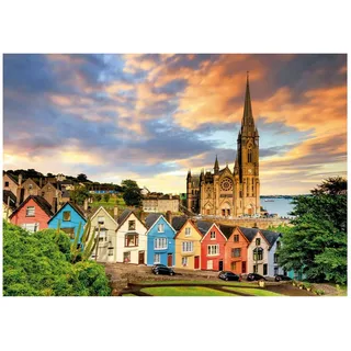 puzzel - 1000 stuks - IERLAND KATHEDRAAL DE COBH van Educa, editie Meerkleurig – doos 4 van 6
