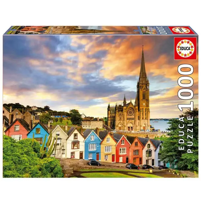 puzzel - 1000 stuks - IERLAND KATHEDRAAL DE COBH van Educa, editie Meerkleurig – doos 2 van 6