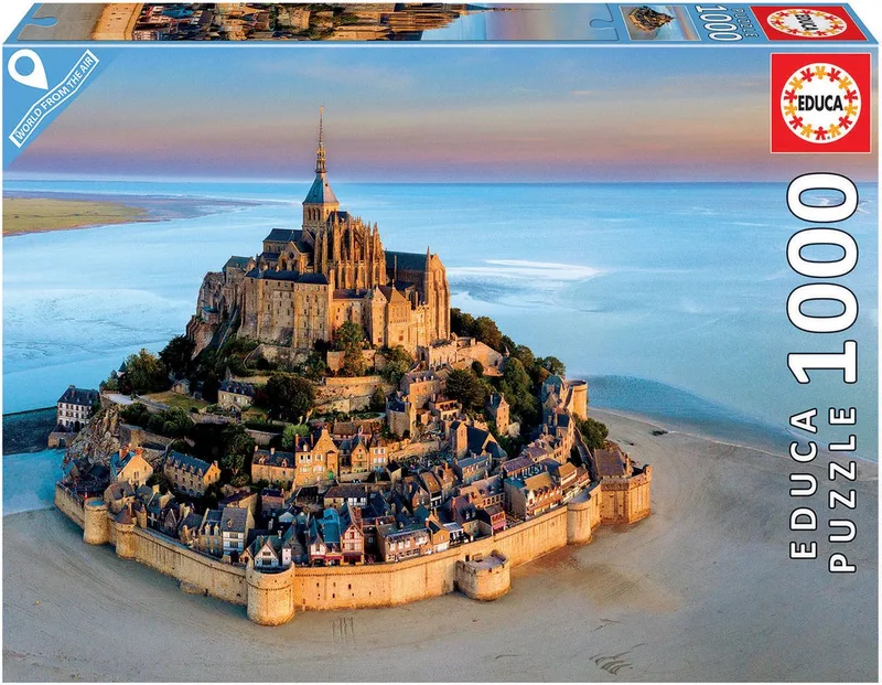 puzzel - 1000 stuks - Mont st. Michel from Educa, Multicolour edition – box