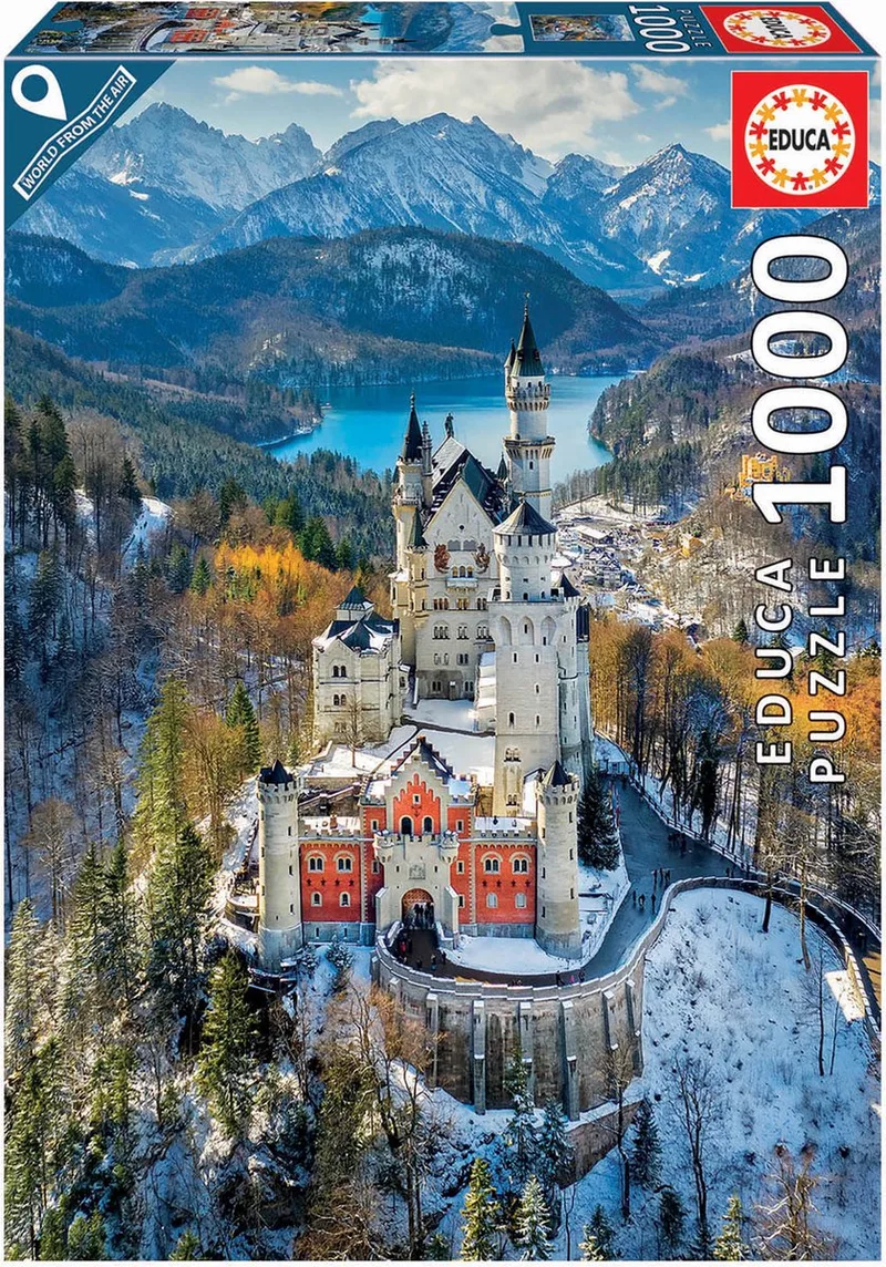 puzzel - 1000 stuks - NEUSCHWEINSTEIN van Educa, editie Meerkleurig – doos