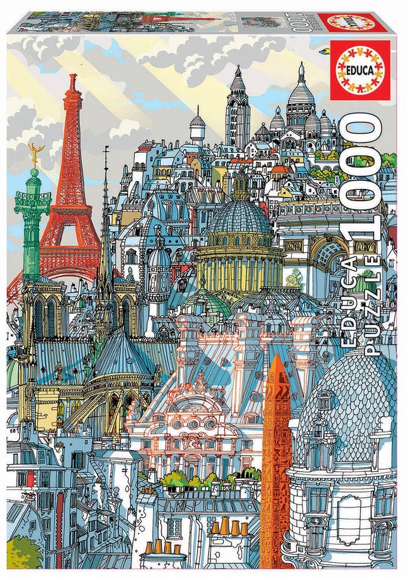 puzzel - 1000 stuks - PARIJS from Educa, Multicolour edition – box