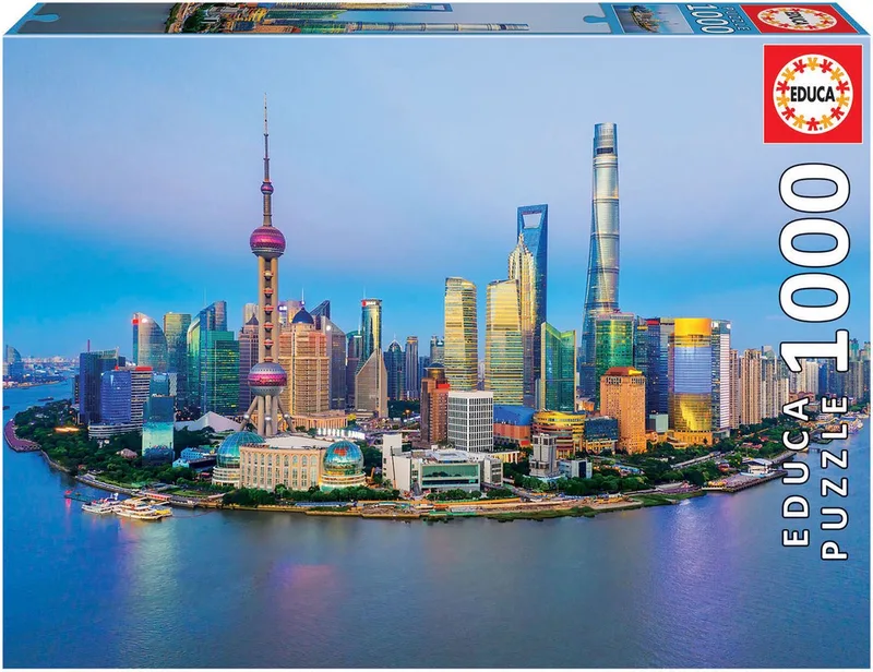 puzzel - 1000 stuks - SHANGAI from Educa, Multicolour edition – box