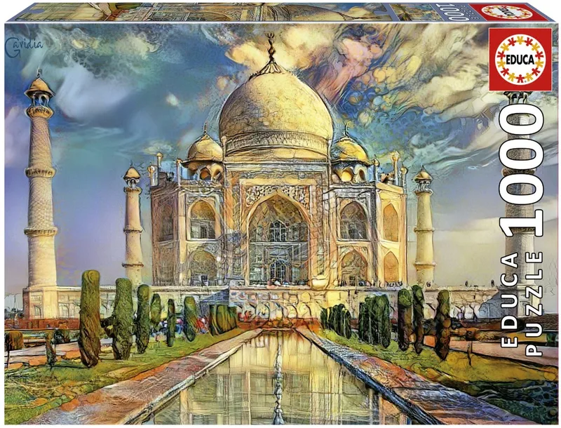 puzzel - 1000 stuks - TAJ MAHAL from Educa, Multicolour edition – box