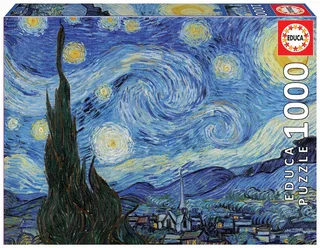 puzzel - 1000 stuks - Vincent van Gogh -Starry Night van Educa, editie Meerkleurig – doos 1 van 2