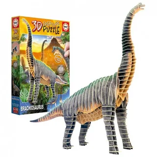 puzzel - 112 stuks - 3D BRACHIOSAURUS de Educa, édition Multicolore – boîte 2 sur 4