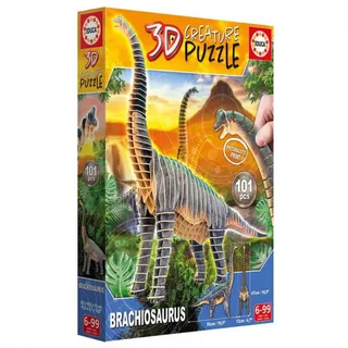 puzzel - 112 stuks - 3D BRACHIOSAURUS de Educa, édition Multicolore – boîte 3 sur 4