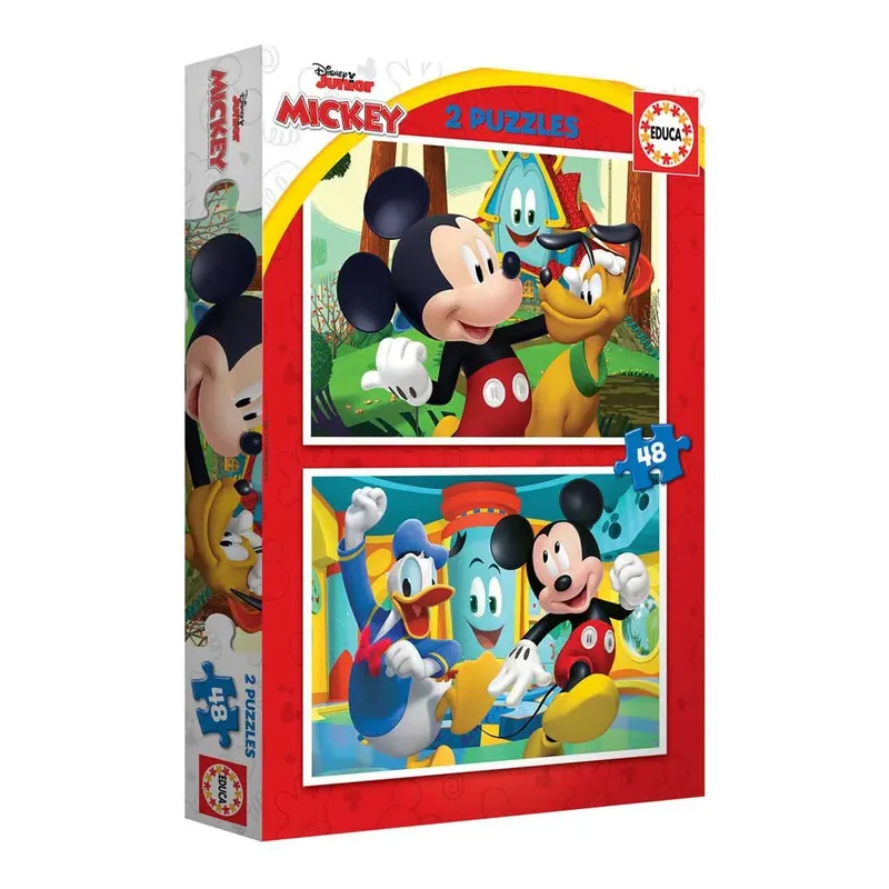 puzzel - 2 x 48 stuks - MICKEY EN VRIENDEN DISNEY van Educa, editie Meerkleurig – doos 2 van 3
