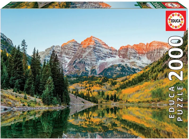 puzzel - 2000 stuks - Maroon Bells van Educa, editie Meerkleurig – doos