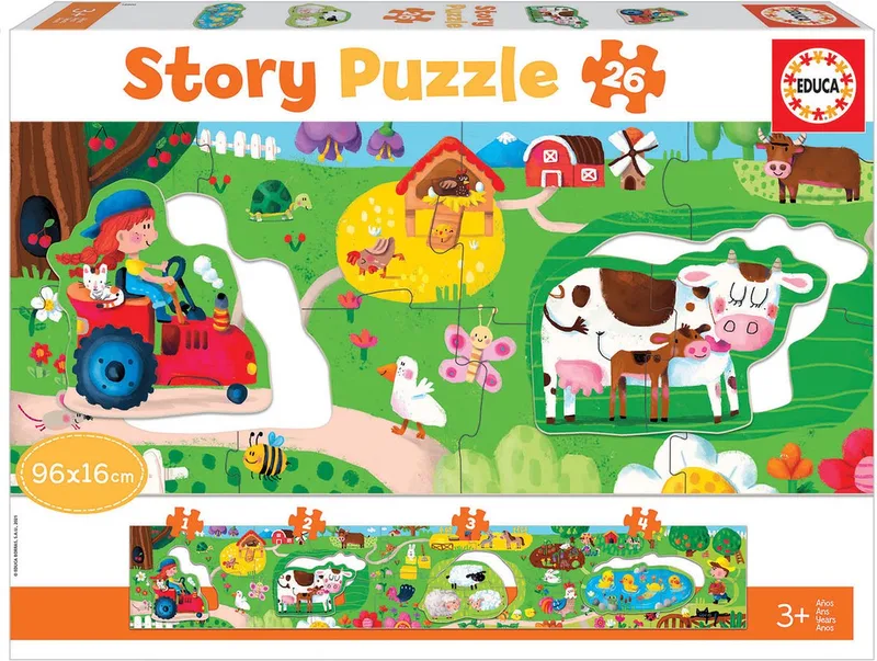 puzzel - 26 stuks - Baby Boerderij van Educa, editie Meerkleurig – doos