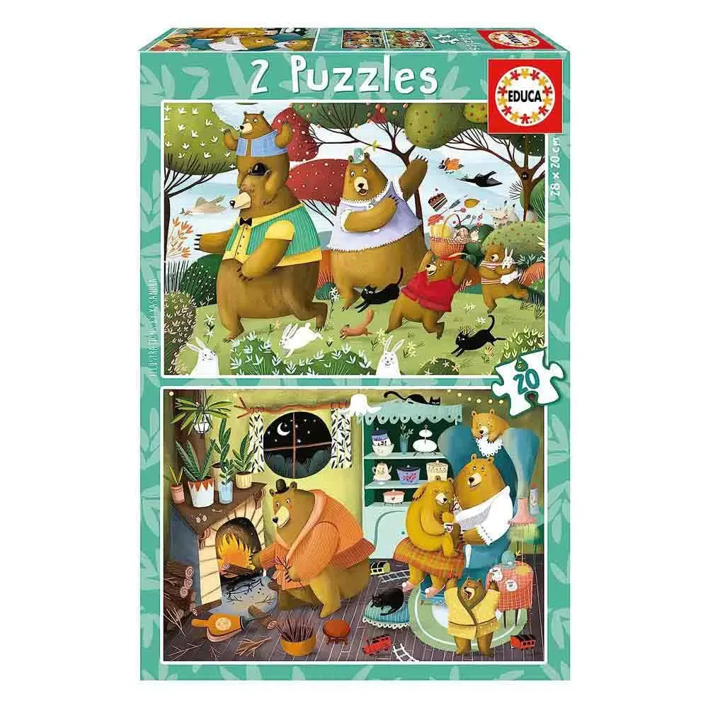 Puzzel 2x20 Stukjes Verhalen Van Het Bos från Educa – kartong