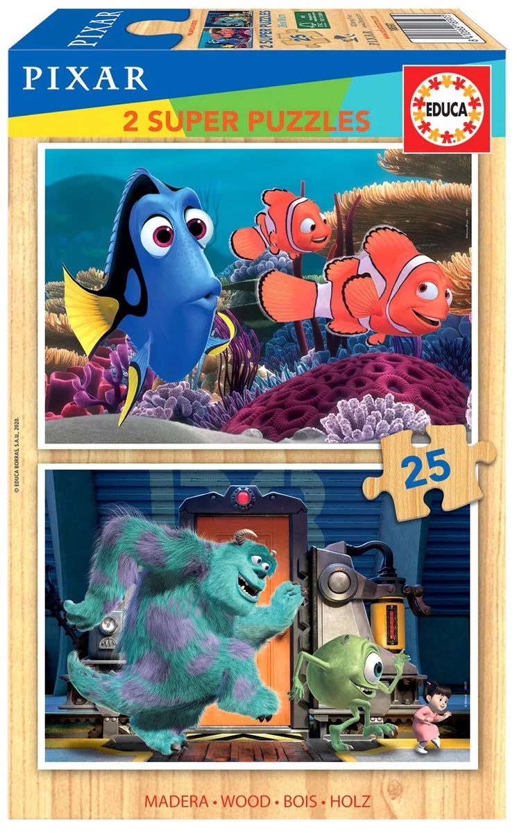 Puzzel 2x25 Stukjes: Nemo & Monsters from Educa, Multicolour edition – box