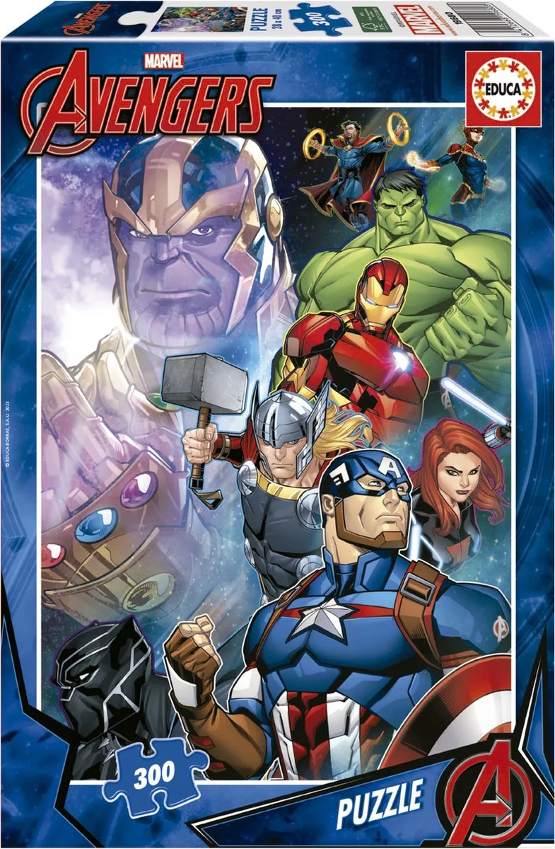 puzzel - 300 stuks - Avengers de Educa, édition Multicolore – boîte 1 sur 2