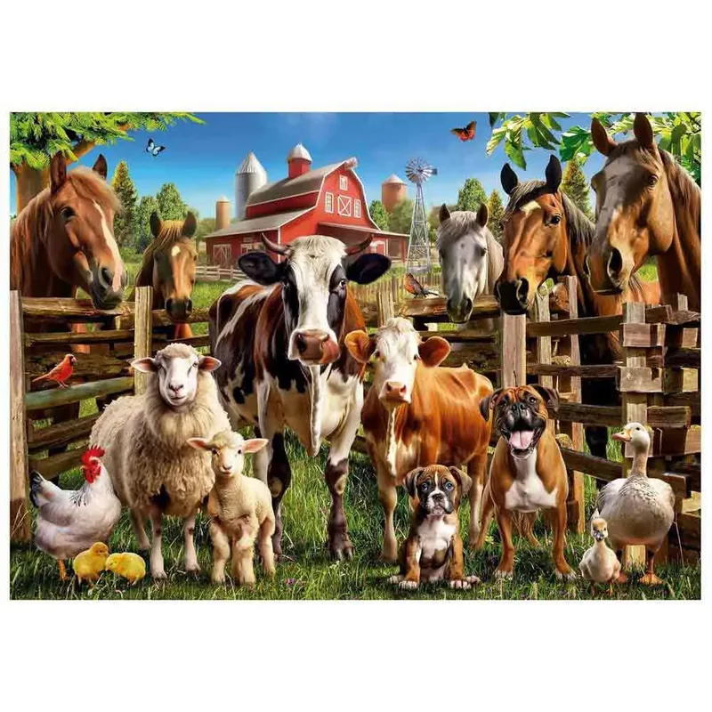 puzzel - 500 stukjes - De slimmerikken van de boerderij - Legpuzzel from Educa, Multicolour edition – box 2 of 2