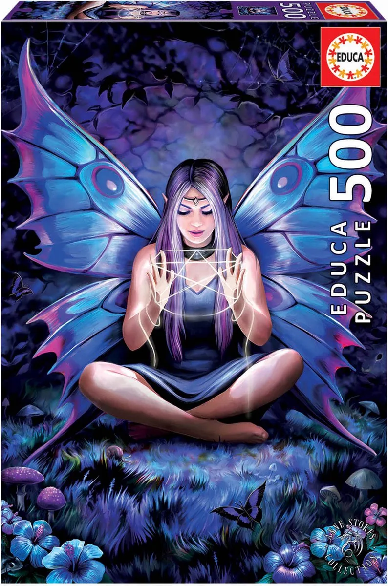 puzzel - 500 stuks - ANNE STOKES van Educa, editie Blauw – doos