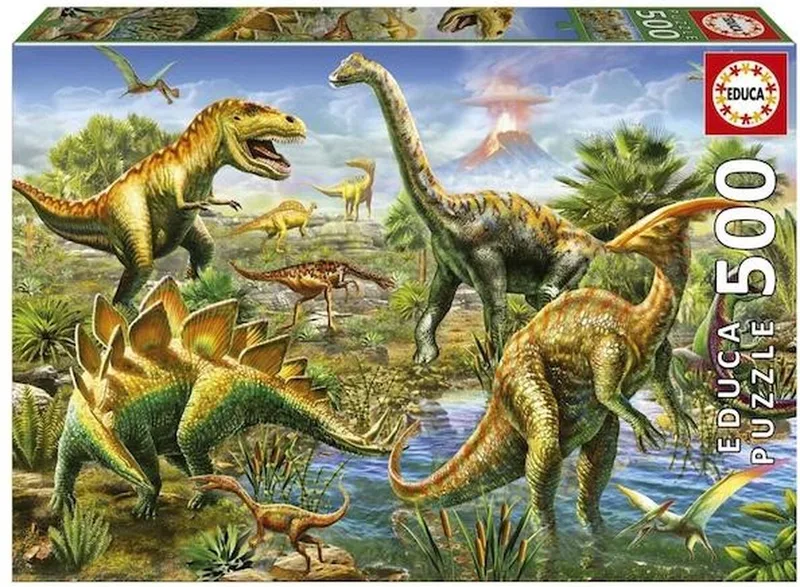 Puzzel 500 stuks - Jurassic Hof van Educa, editie Multi-coloured – doos