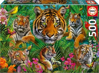 puzzel - 500 stuks - Tijger Jungle from Educa, Multicolour edition – box 1 of 2