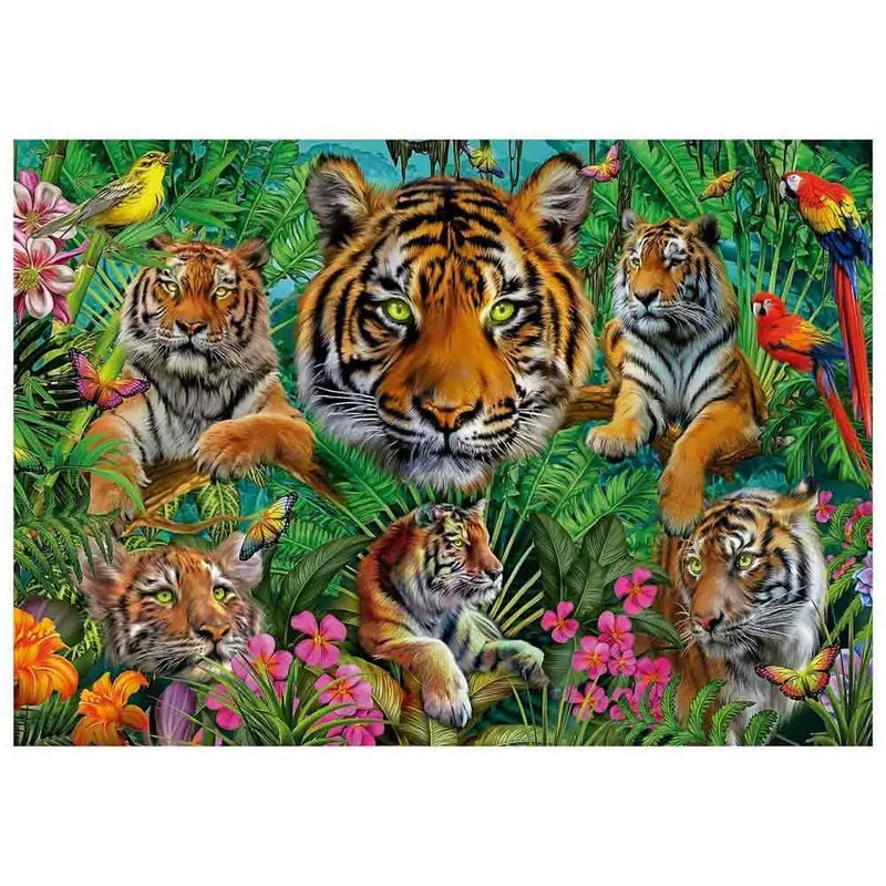 puzzel - 500 stuks - Tijger Jungle from Educa, Multicolour edition – box 2 of 2