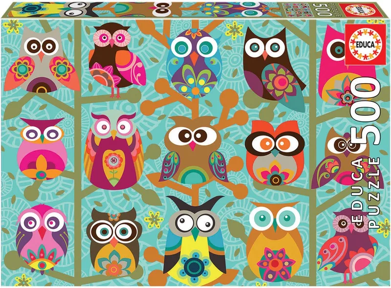 puzzel - 500 stuks - UILEN van Educa, editie Meerkleurig – doos