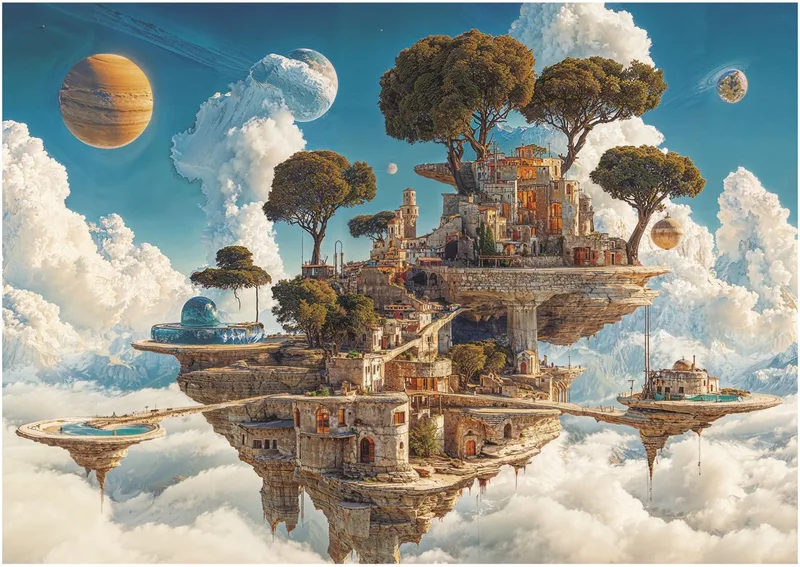 puzzel Cloud Kingdom - 500 XXL stukjes - landschap. from Educa, Multicolour edition – box