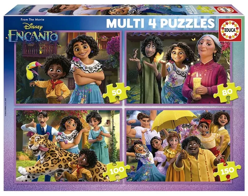 Puzzel - Disney Encanto - 4 kinderpuzzels van 50-150 stukjes van Educa, editie Meerkleurig – doos 1 van 2