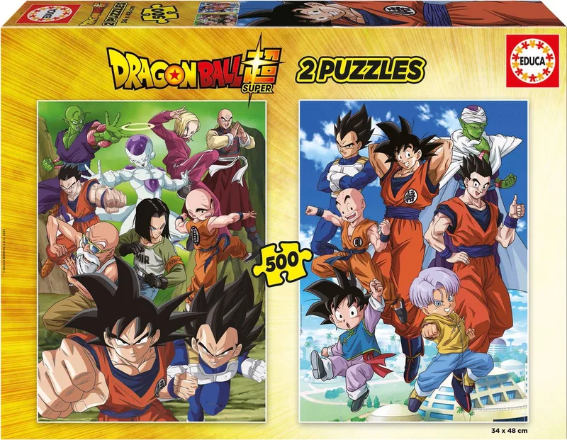 Puzzel- Dragon Ball - 2 x 500 stukjes - Legpuzzel voor volwassenen from Educa, Multicolour edition – box