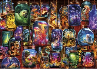 Puzzel - Dreams in Jars - 2000 stukjes - Legpuzzel van Educa, editie Meerkleurig – doos 1 van 2
