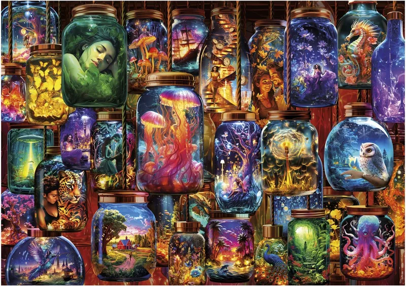 Puzzel - Dreams in Jars - 2000 stukjes - Legpuzzel van Educa, editie Meerkleurig – doos 1 van 2