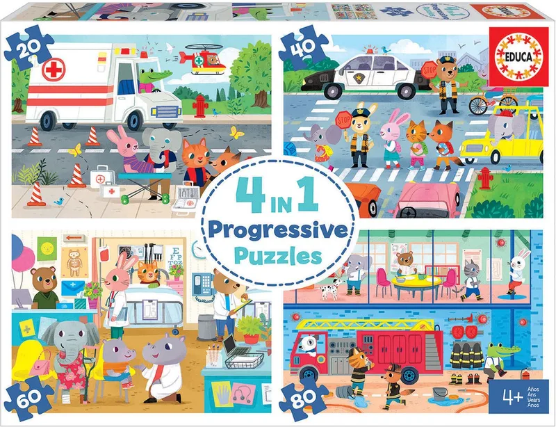 Puzzel Educa 20-40-60-80 dieren van Educa – doos
