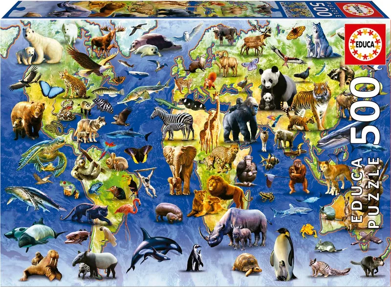 Puzzel Educa 500 stukjes Danger of extinction from Educa – box